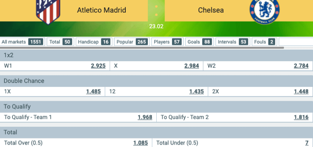 melbet odds